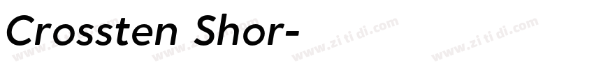 Crossten Shor字体转换 Crossten Shor字体转换